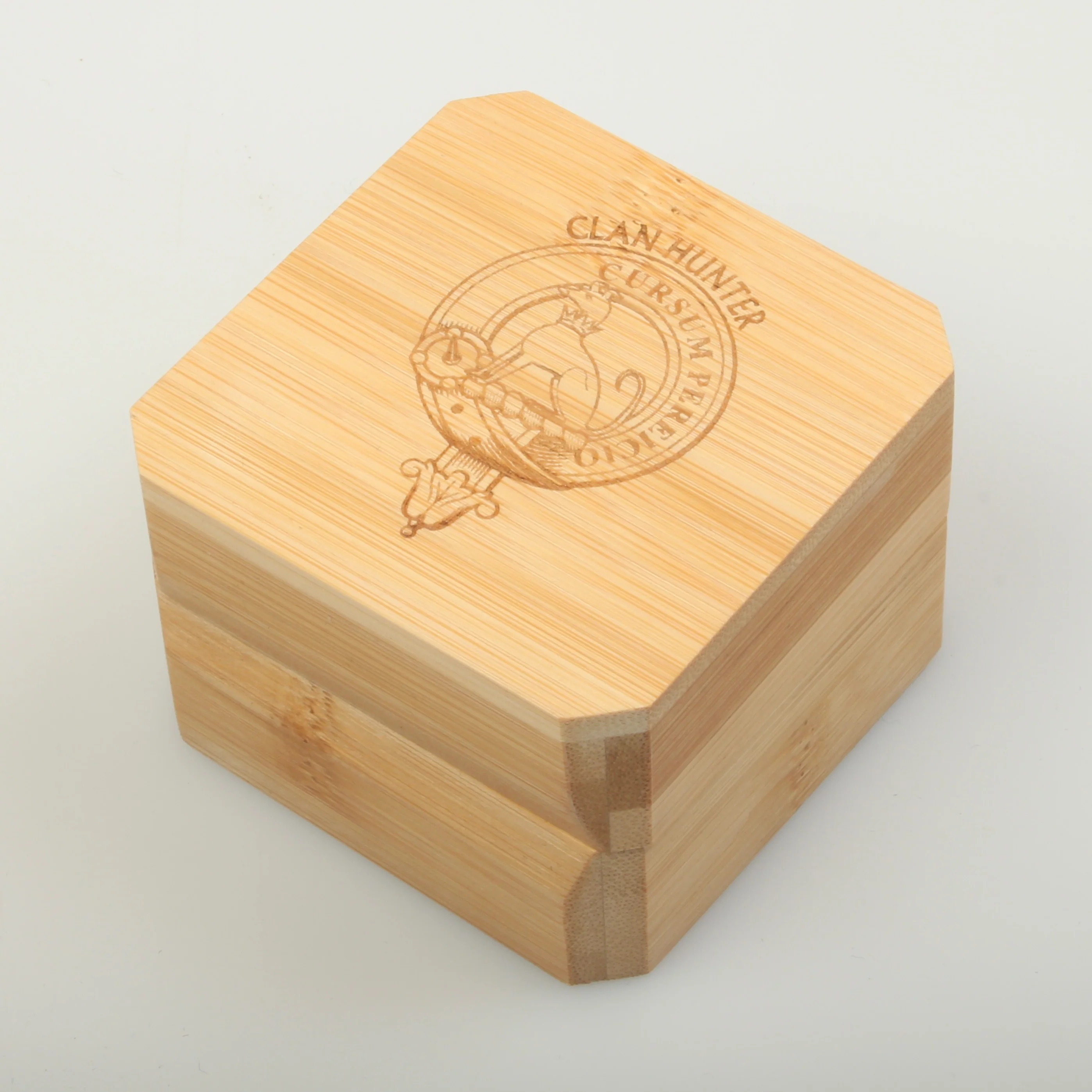 Hunter Clan Crest Wooden Ring Box