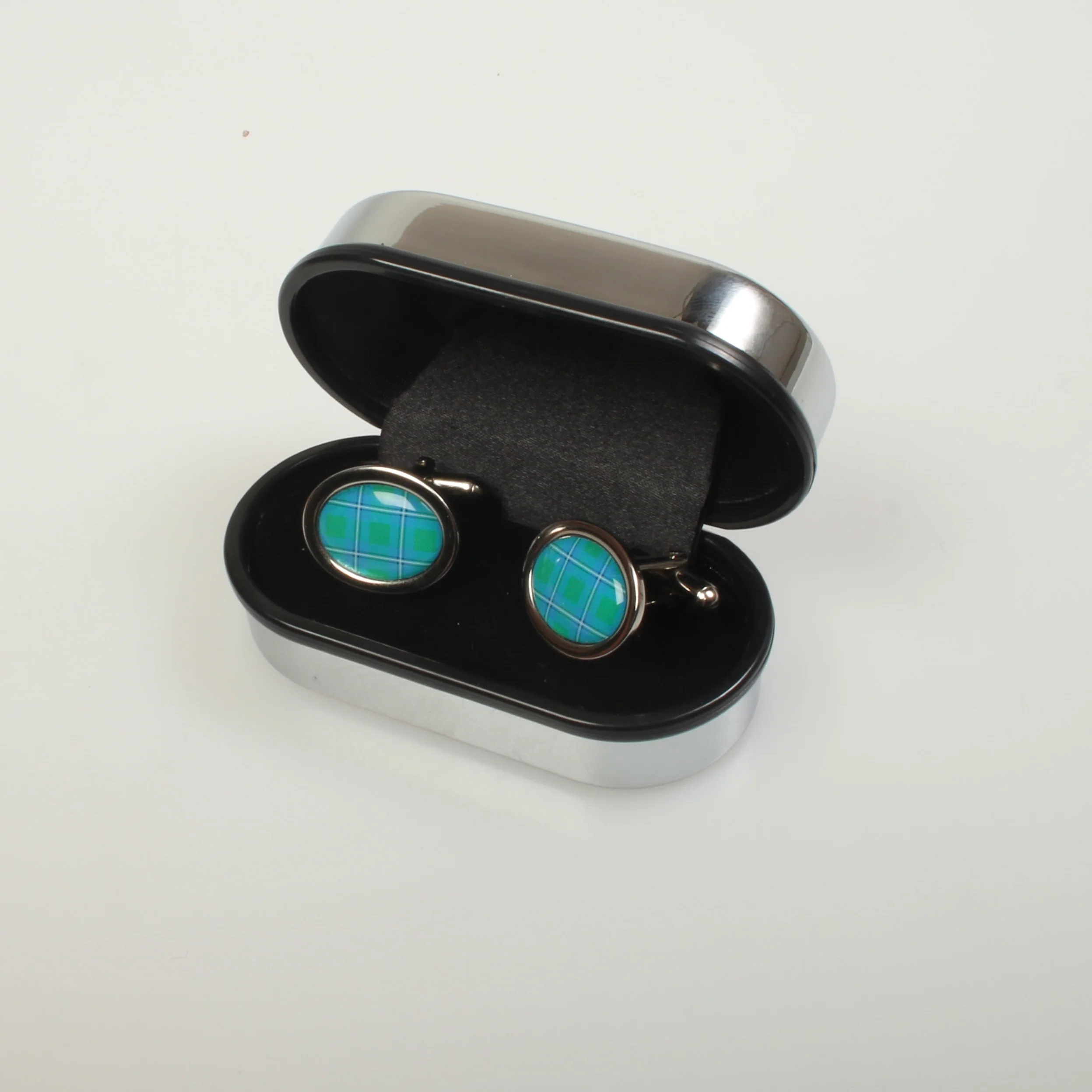 Irvine Ancient Tartan Cufflinks - Choose Your Shape - Image 2