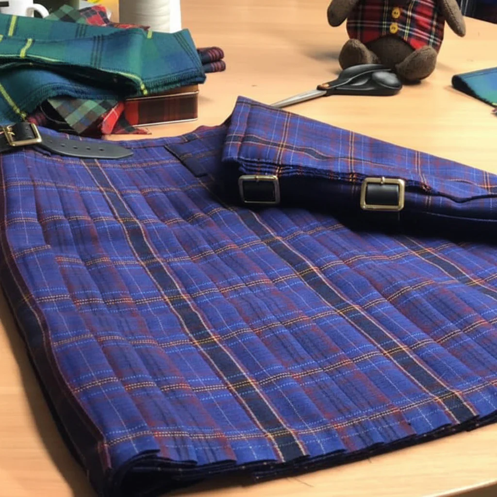 James - Welsh Tartan, Hand Stitched Kilt