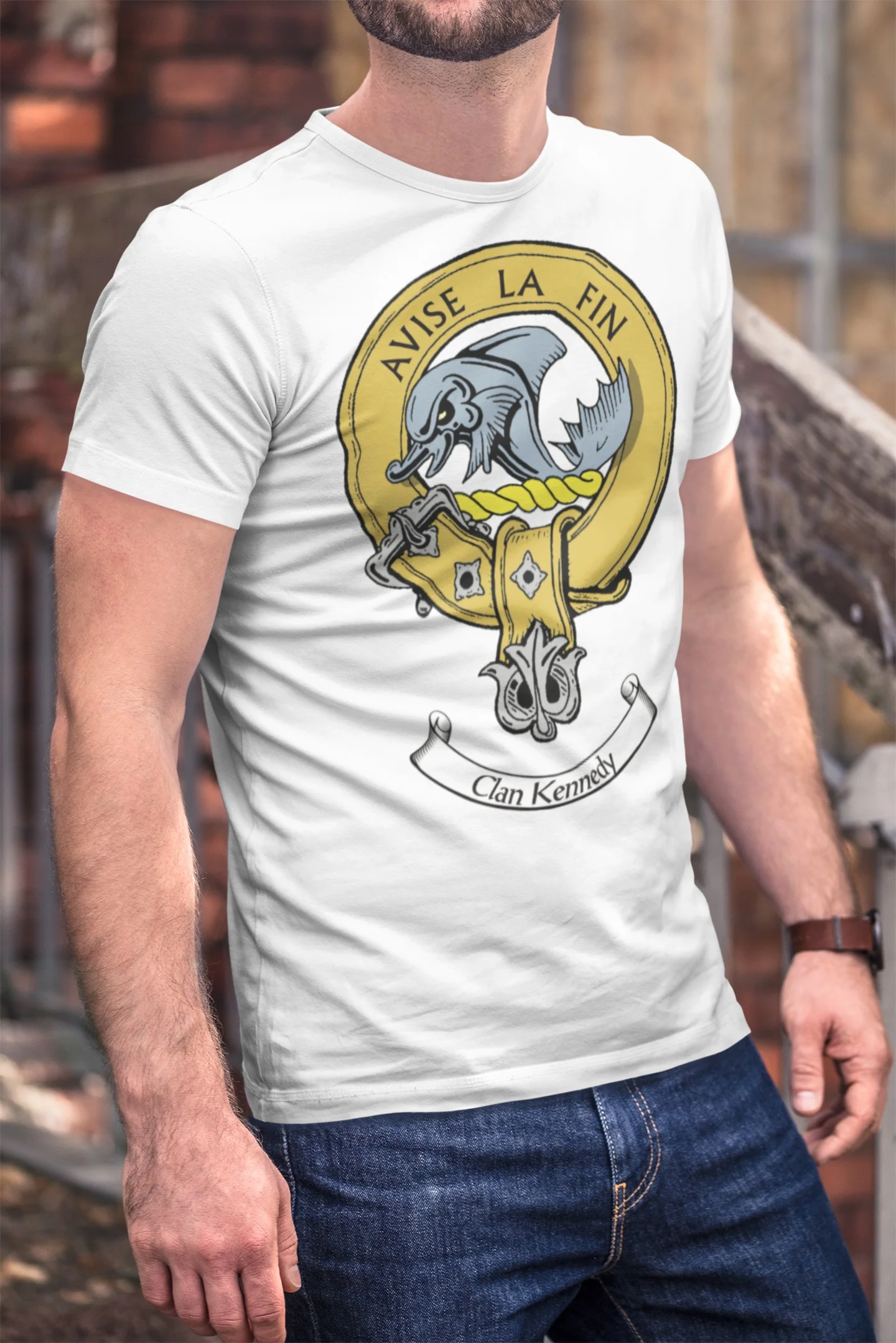 Kennedy Clan Crest Gents T-Shirt - Embrace Heritage, Custom Made to Order, Multiple Sizes