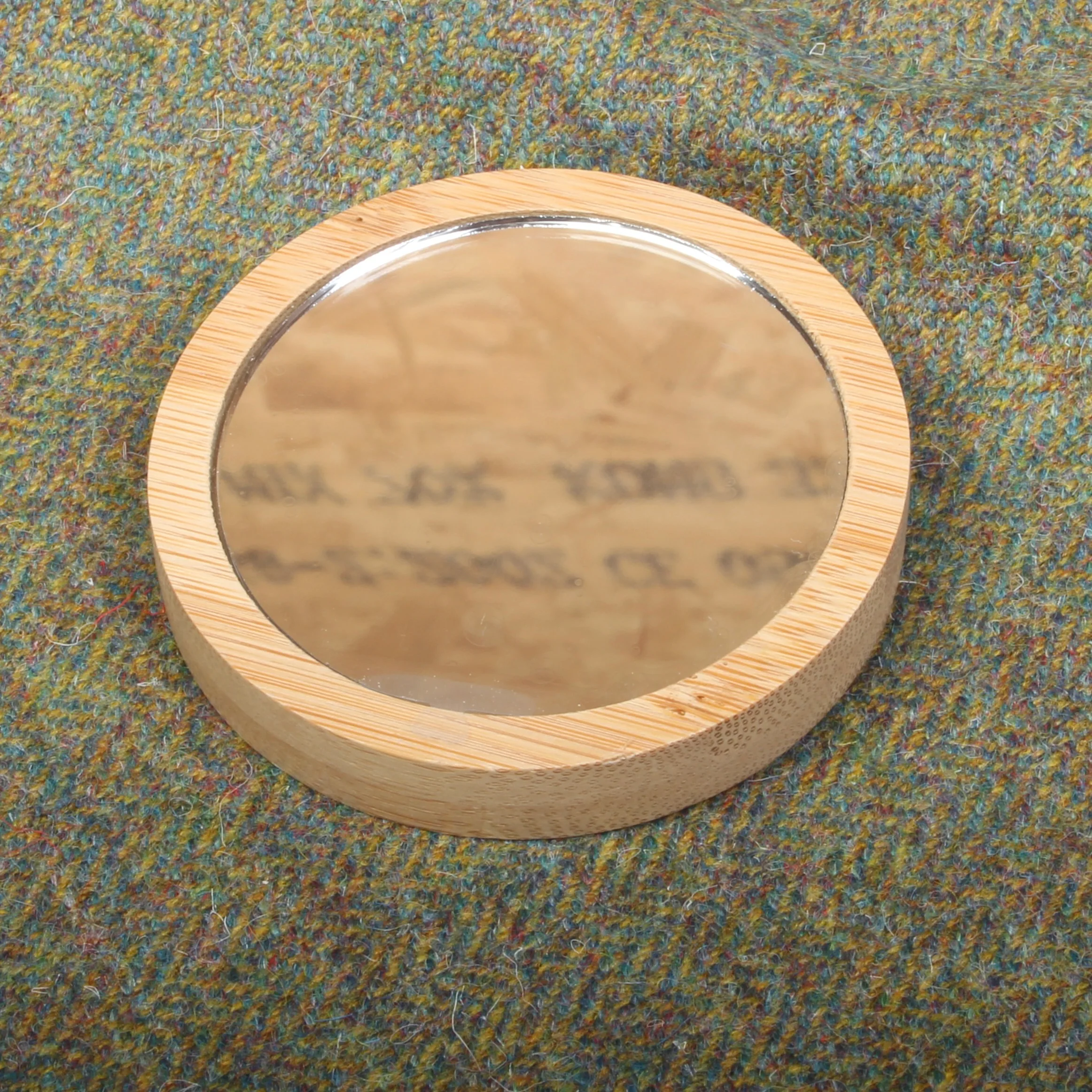 Kerr Clan Crest Engraved Wooden Pocket Mirror - Image 2