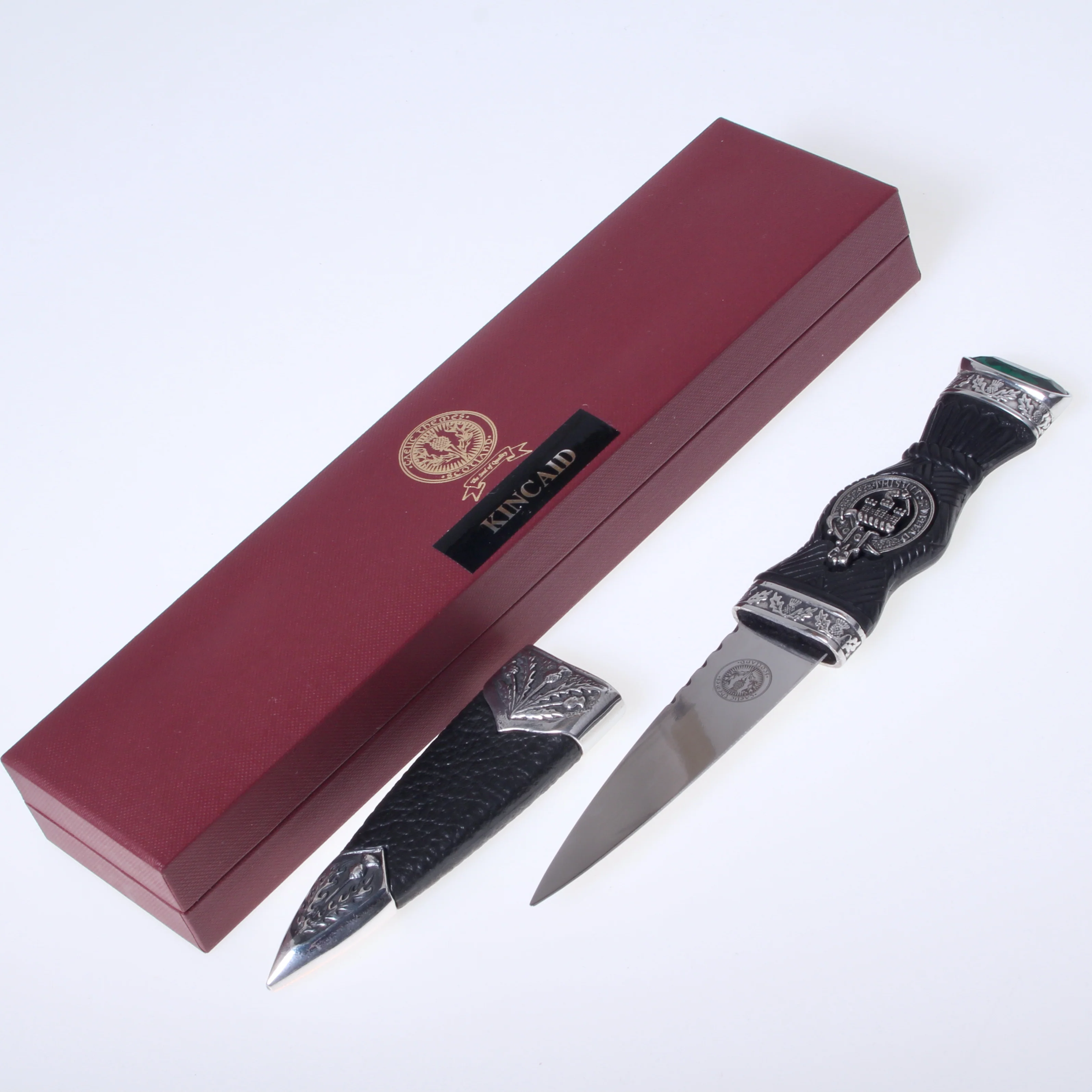 Kincaid Clan Crest Sgian Dubh - Stone Top