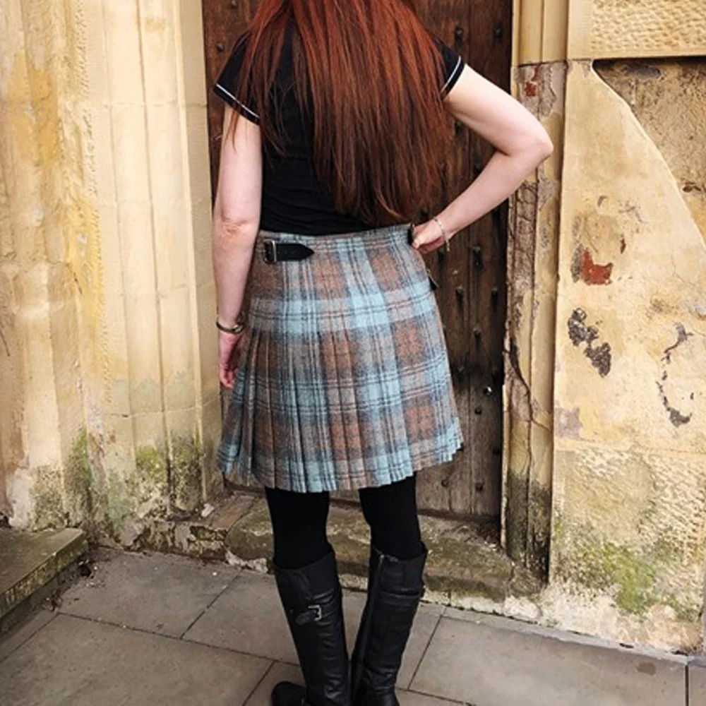 Ladies Campbell Weathered Tweed Kilt - Image 2