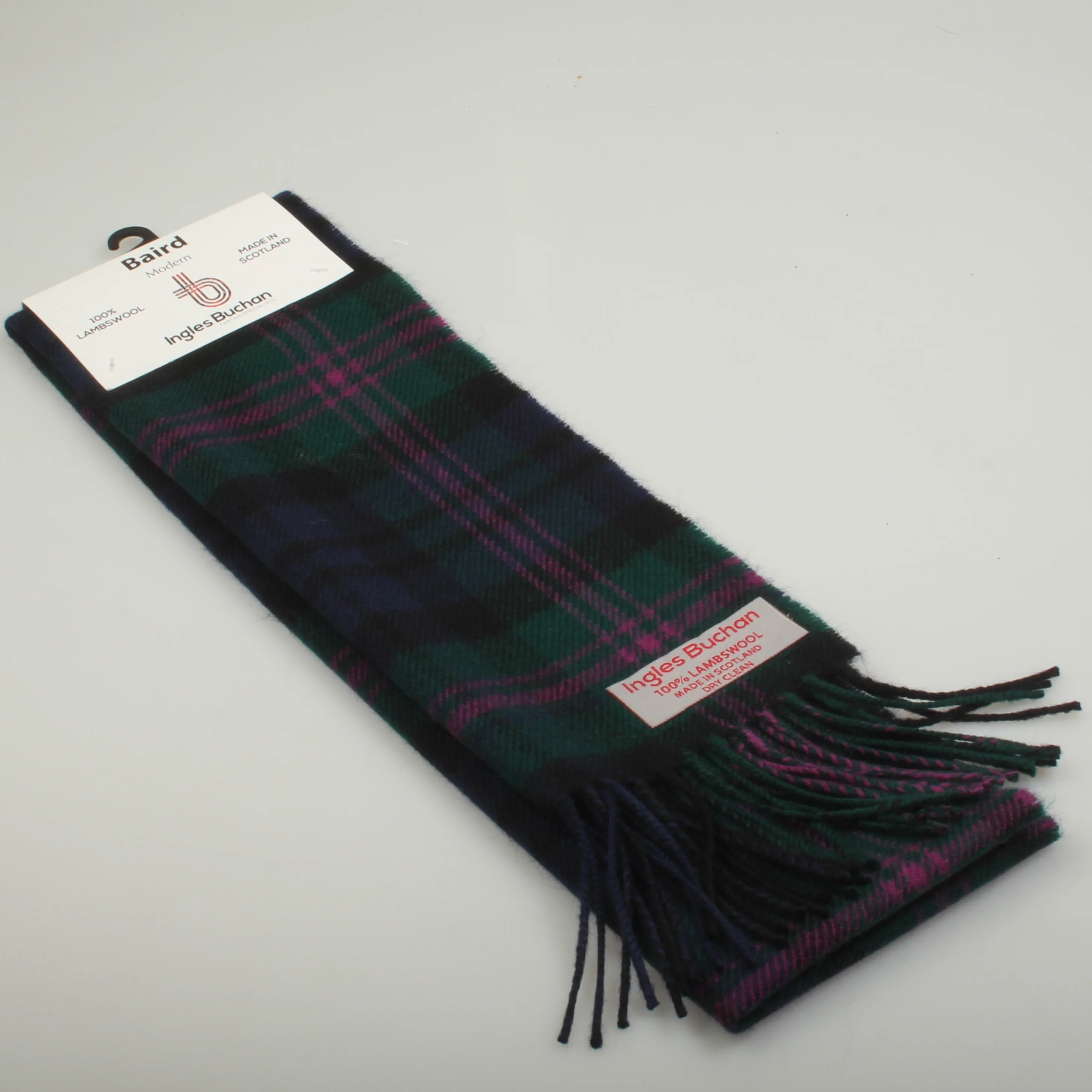Lambswool Scarf in Baird Modern Tartan - Image 2