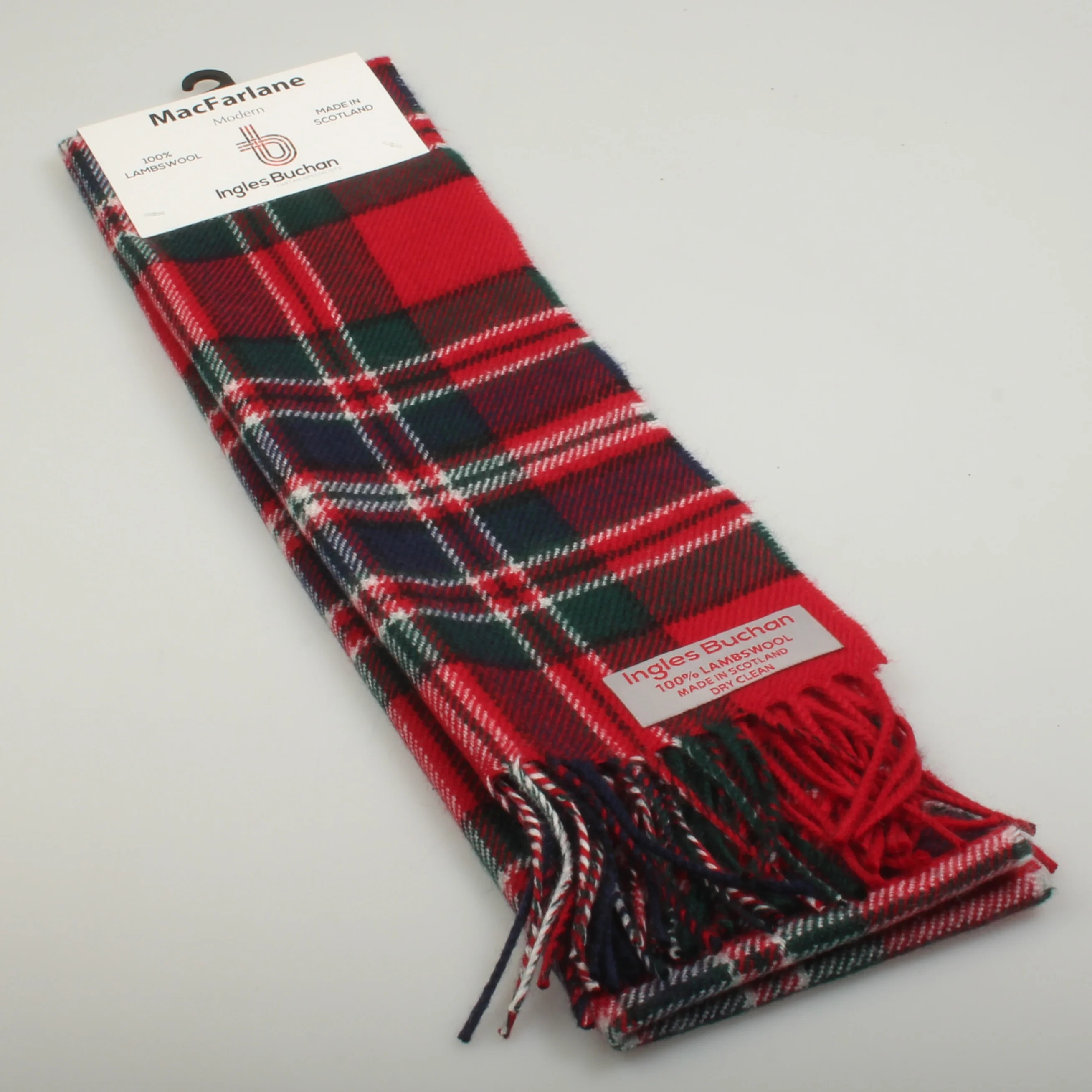 Lambswool Scarf in MacFarlane Modern Tartan - Image 2