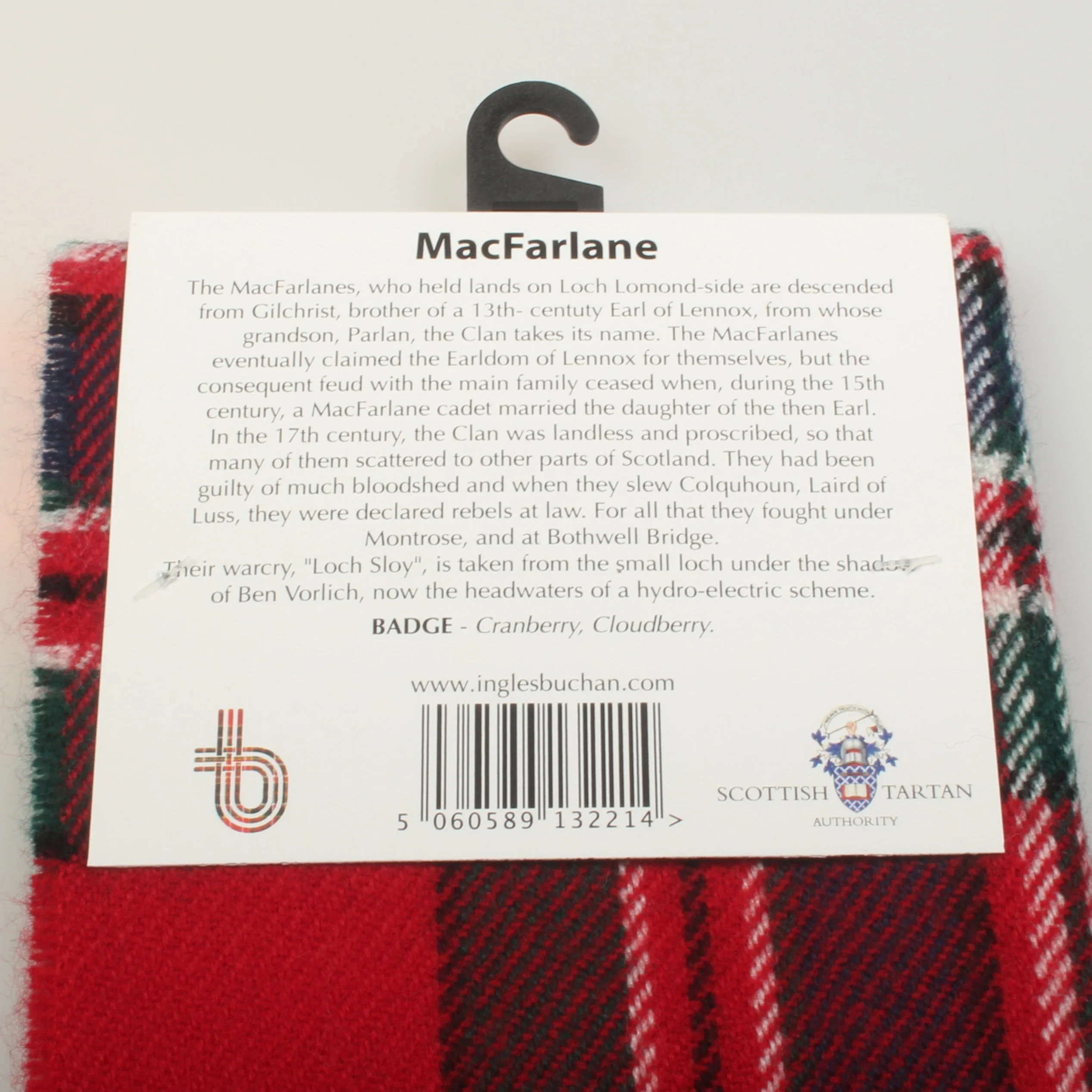 Lambswool Scarf in MacFarlane Modern Tartan - Image 3