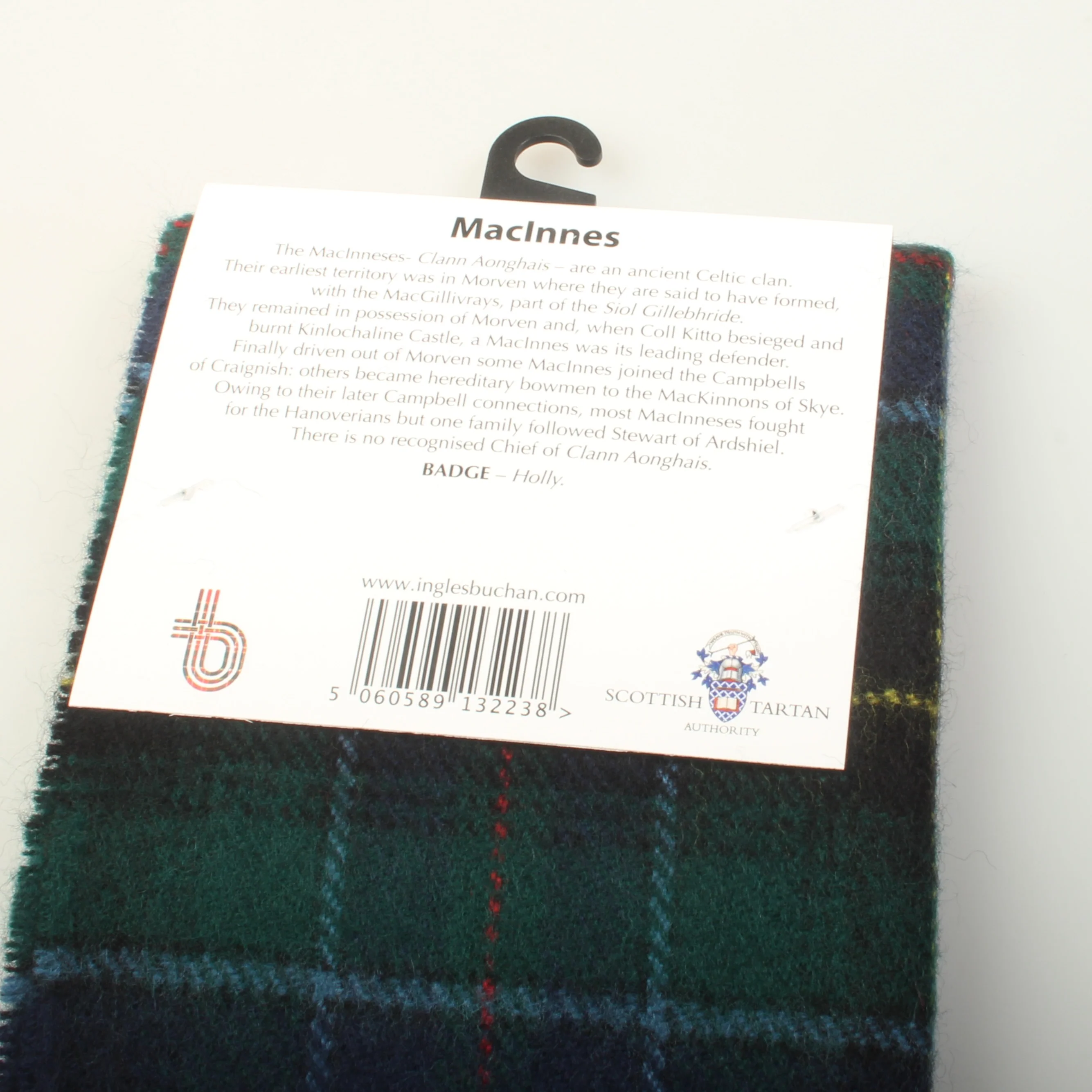 Lambswool Scarf in MacInnes Modern Tartan - Image 5