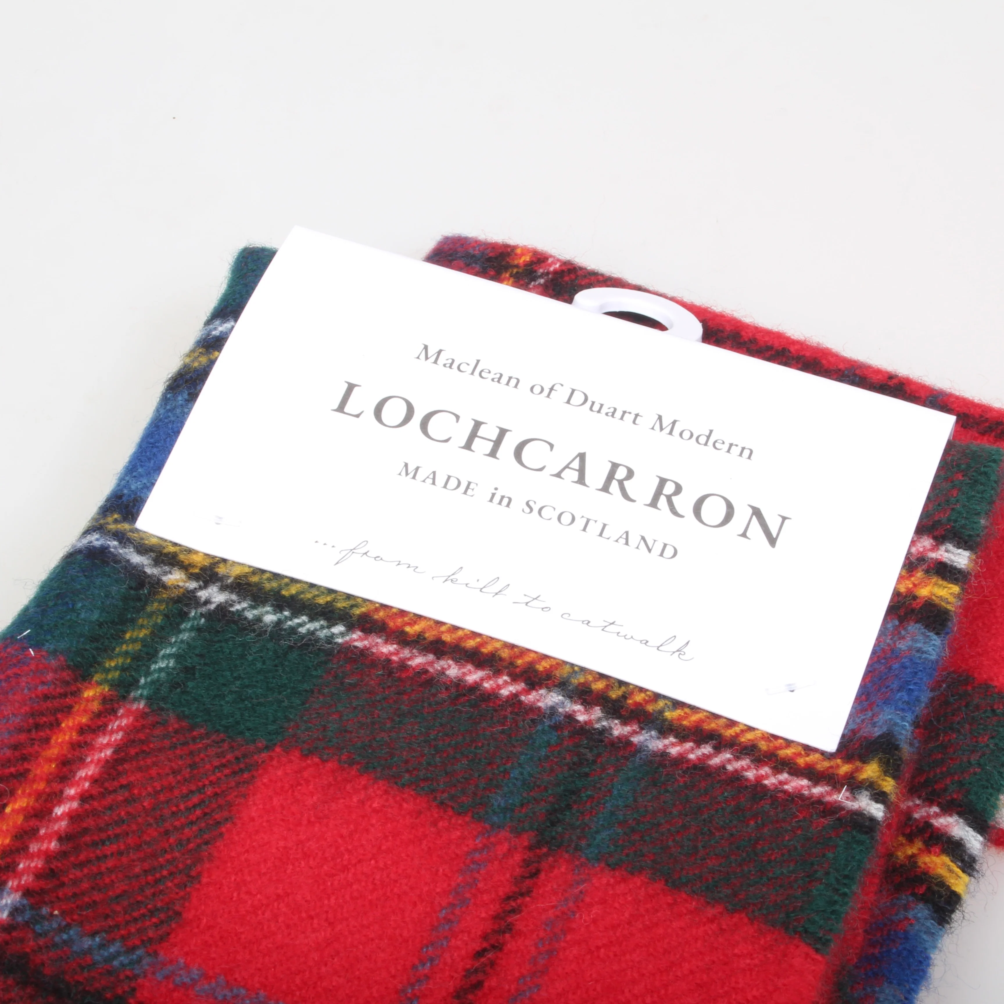 Lambswool Scarf in MacLean of Duart Modern Tartan - Image 3