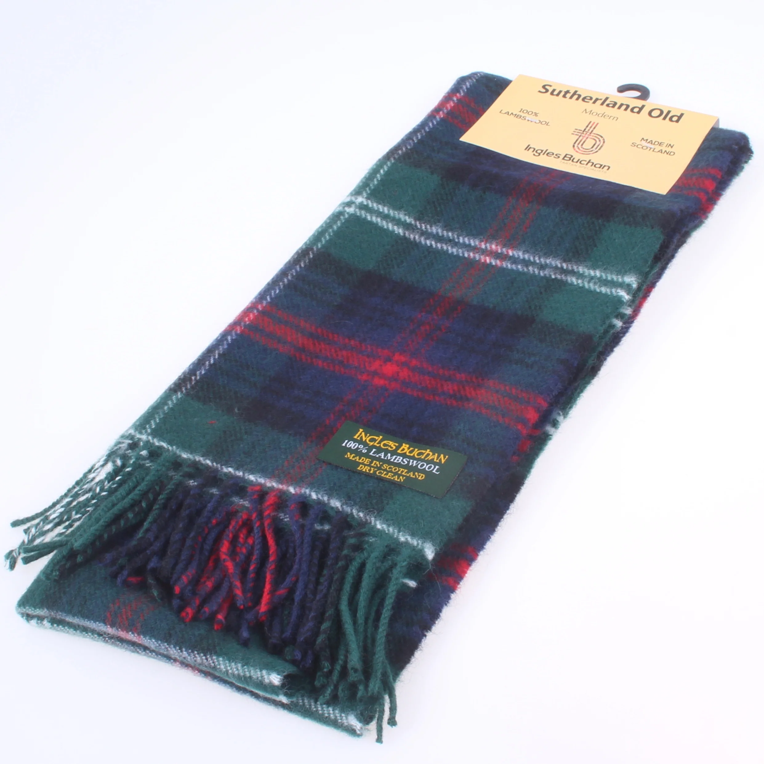 Lambswool Scarf in Sutherland Modern Tartan - Image 2