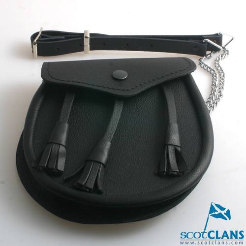 Leather Daywear Sporran - Basic Three Tassel - Image 2