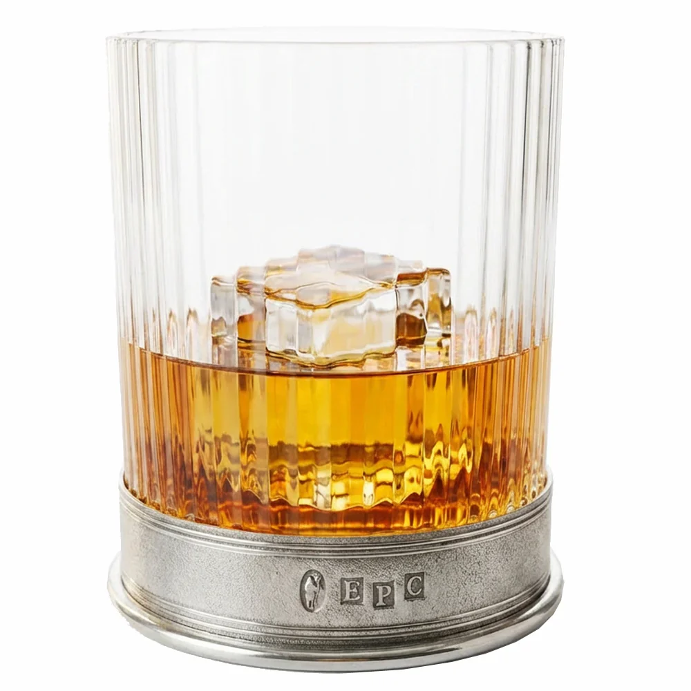 Legacy Pewter 11oz Pewter Ribbed Whisky Tumbler