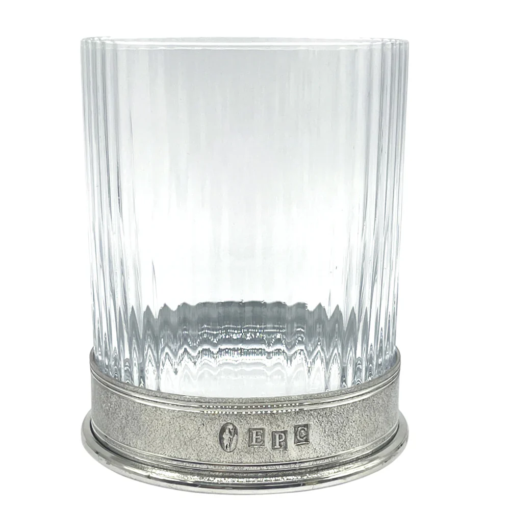 Legacy Pewter 11oz Pewter Ribbed Whisky Tumbler - Image 3