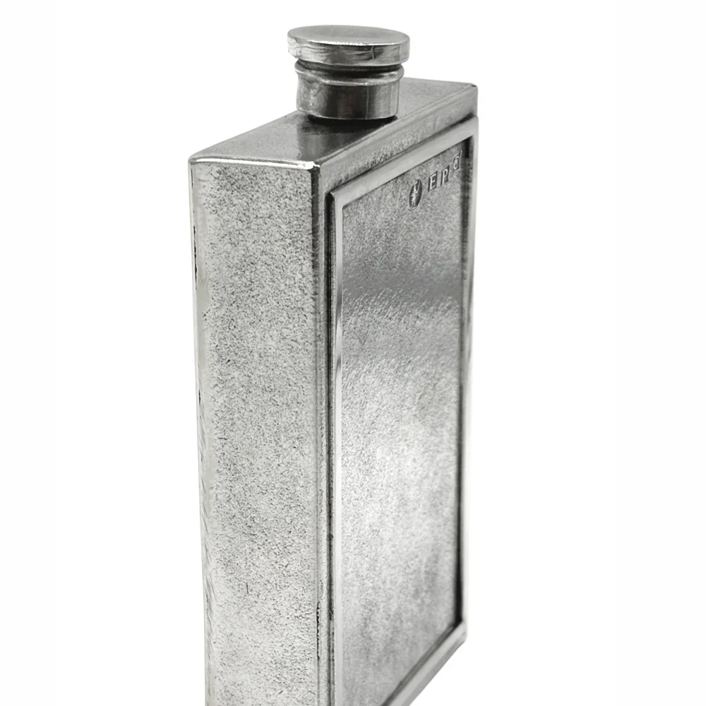 Legacy Pewter 6oz Rectangular Hip Flask - Image 3