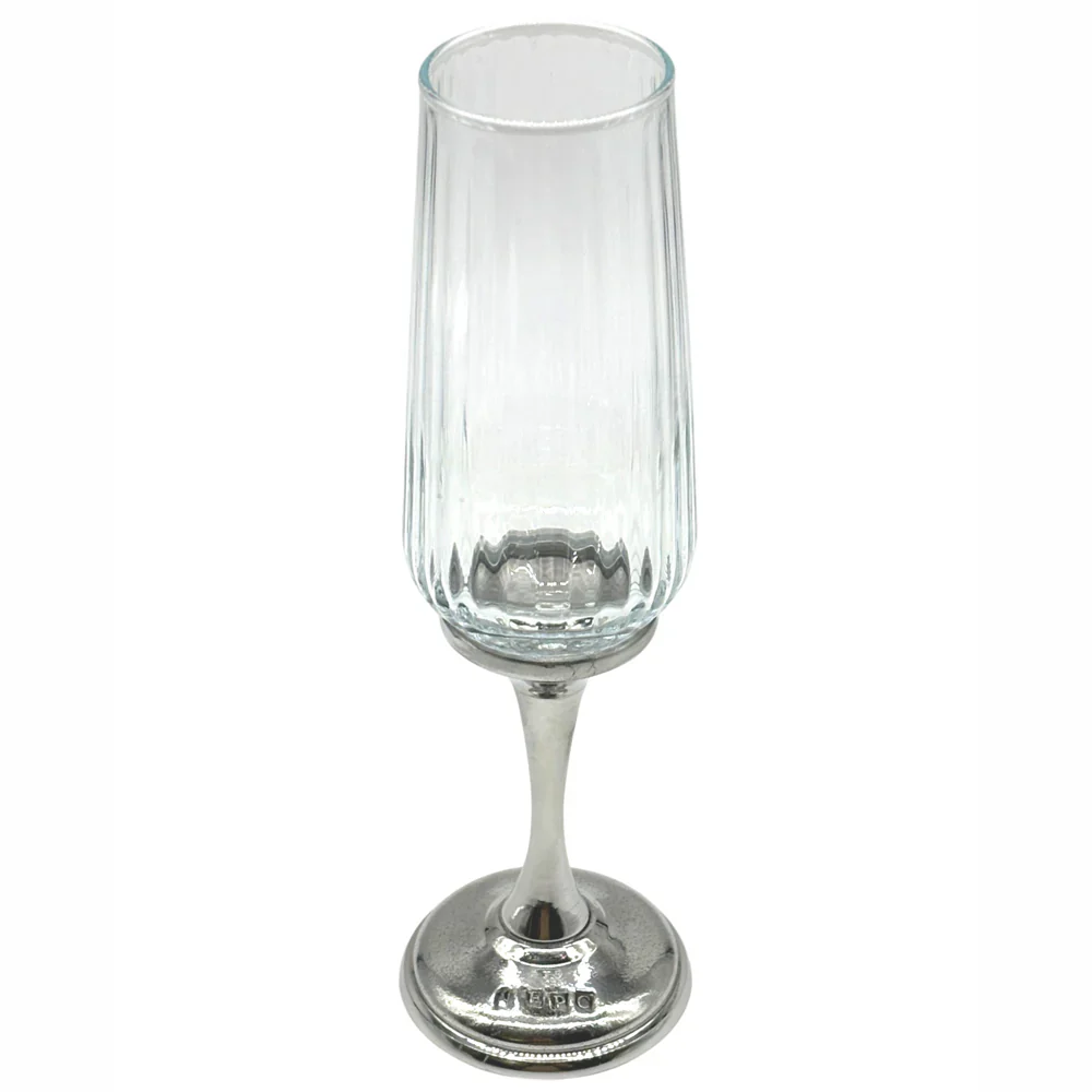 Legacy Pewter Ribbed Champagne Glass - Image 2