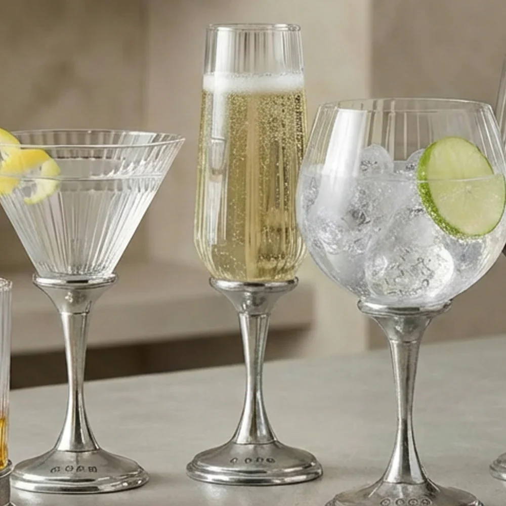 Legacy Pewter Ribbed Champagne Glass - Image 3
