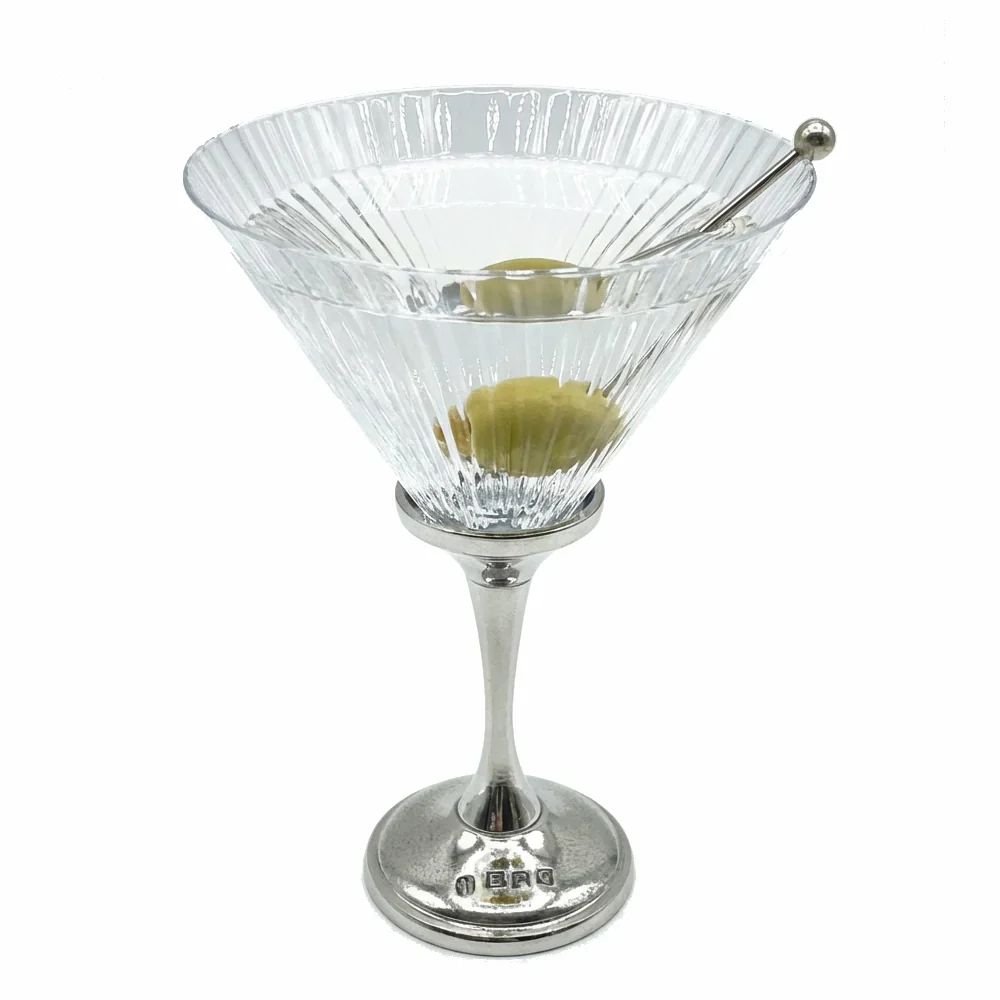 Legacy Pewter Ribbed Cocktail Glass