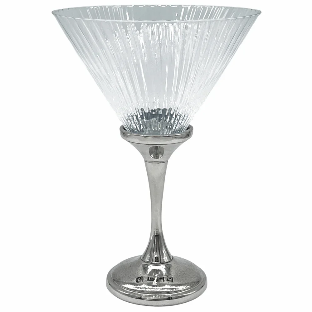 Legacy Pewter Ribbed Cocktail Glass - Image 2