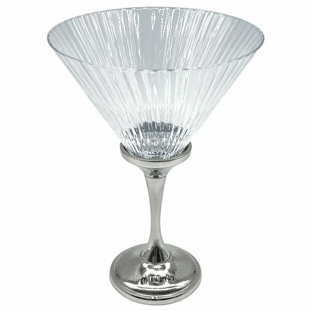 Legacy Pewter Ribbed Cocktail Glass - Image 3