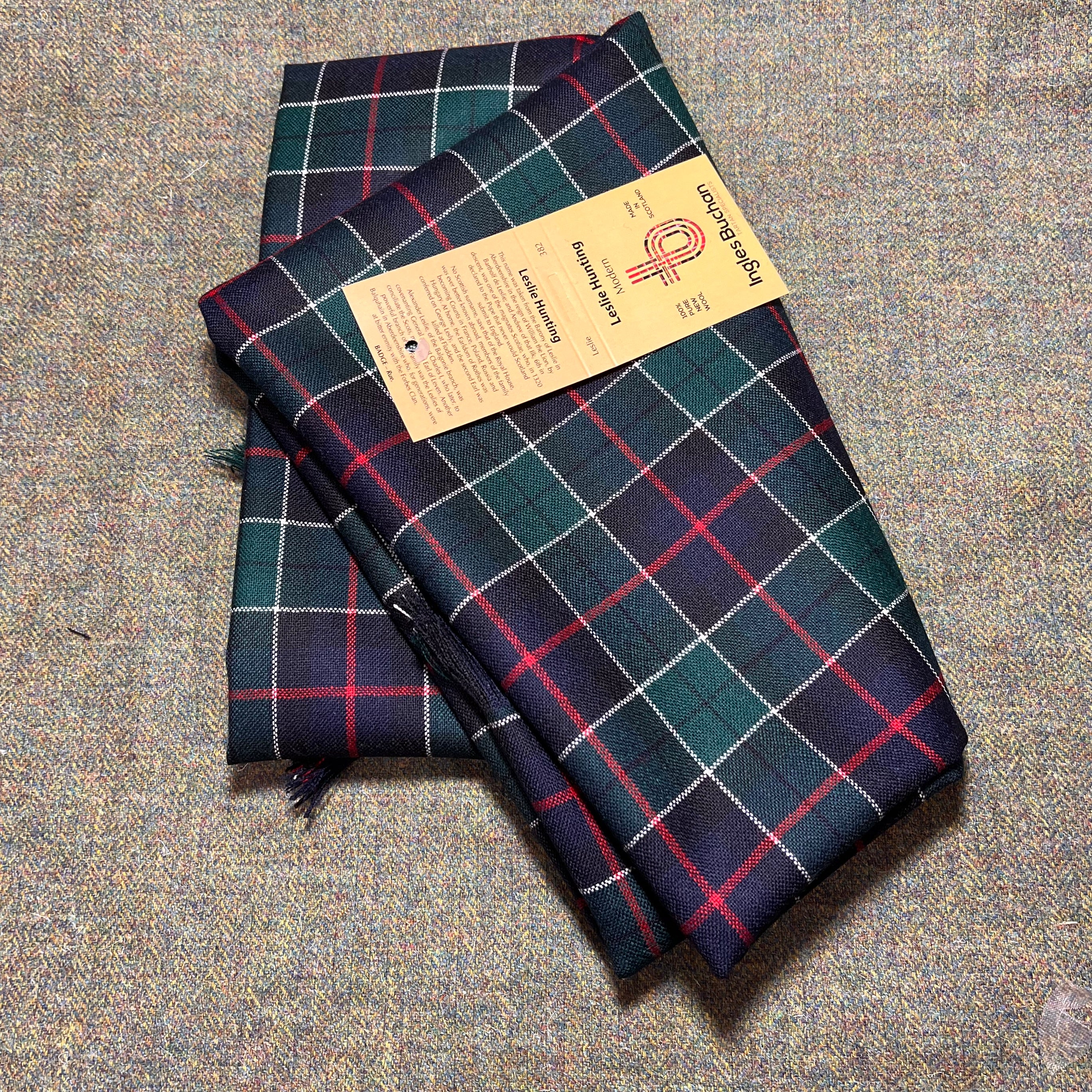 Leslie Hunting Modern Wool Tartan Shawl