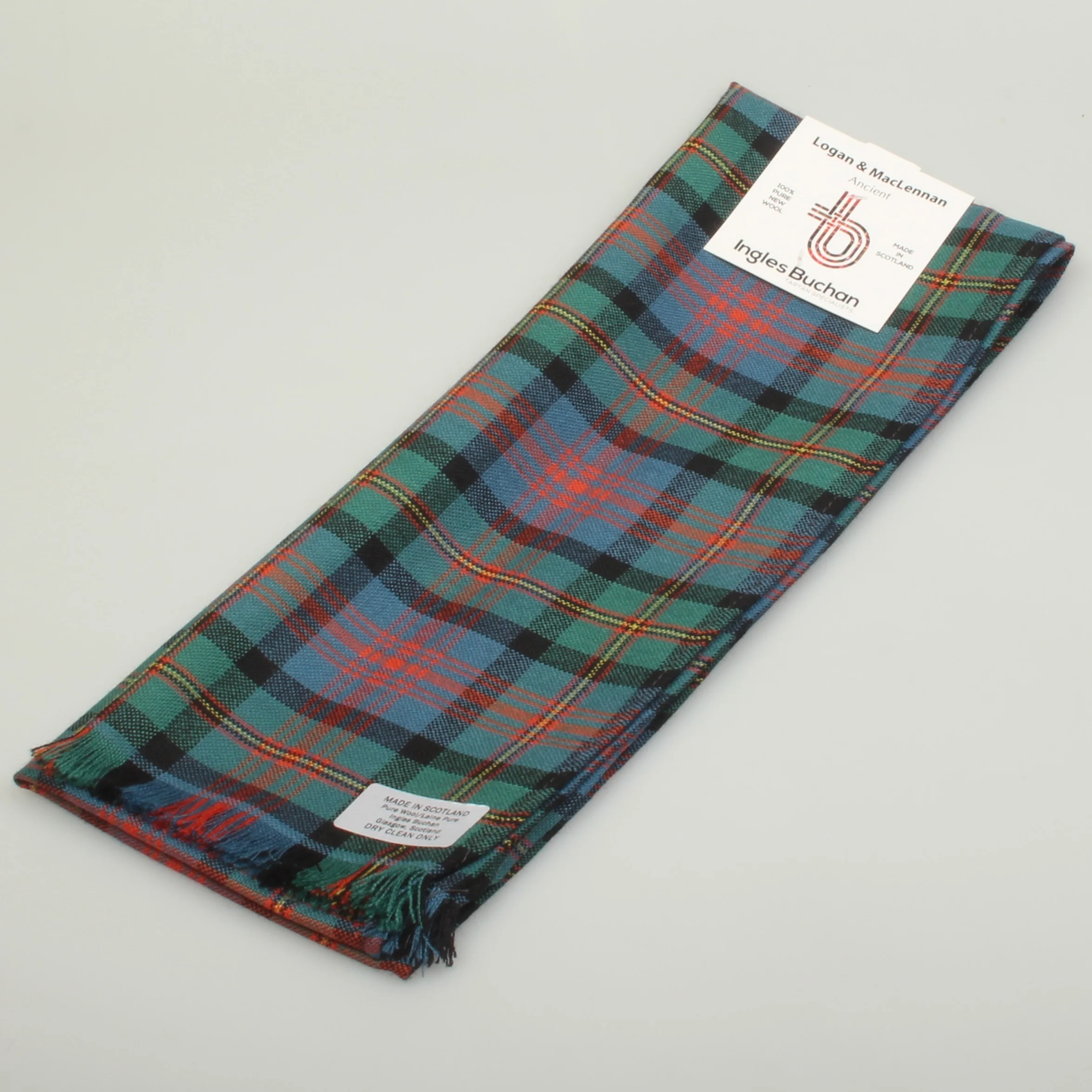 Lightweight Tartan Tam and Scarf Set in Logan and MacLennan Ancient - Image 3