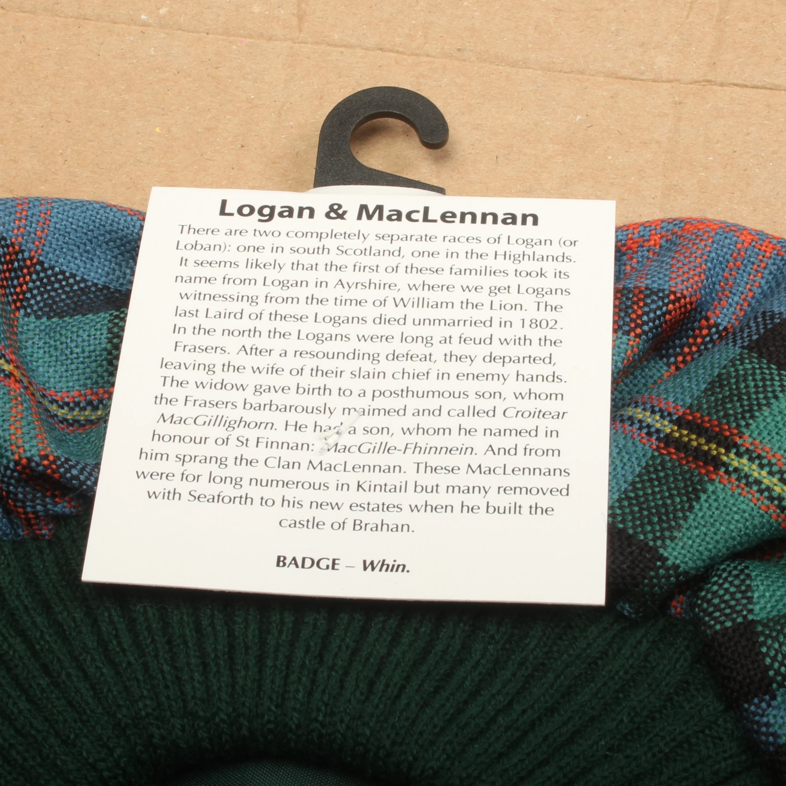 Lightweight Tartan Tam and Scarf Set in Logan and MacLennan Ancient - Image 4