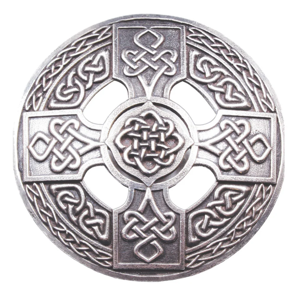 Celtic Cross Plaid Brooch - Image 2