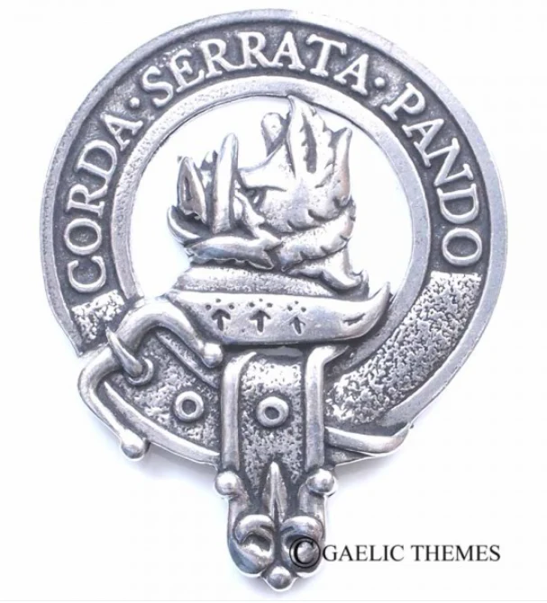 Lockhart Clan Crest Badge in Pewter - Image 2