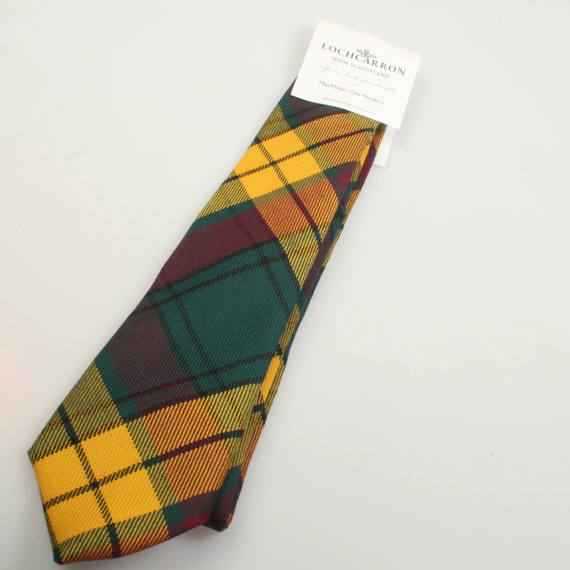 Luxury Pure Wool Tie in MacMillan Old Modern Tartan - Image 2