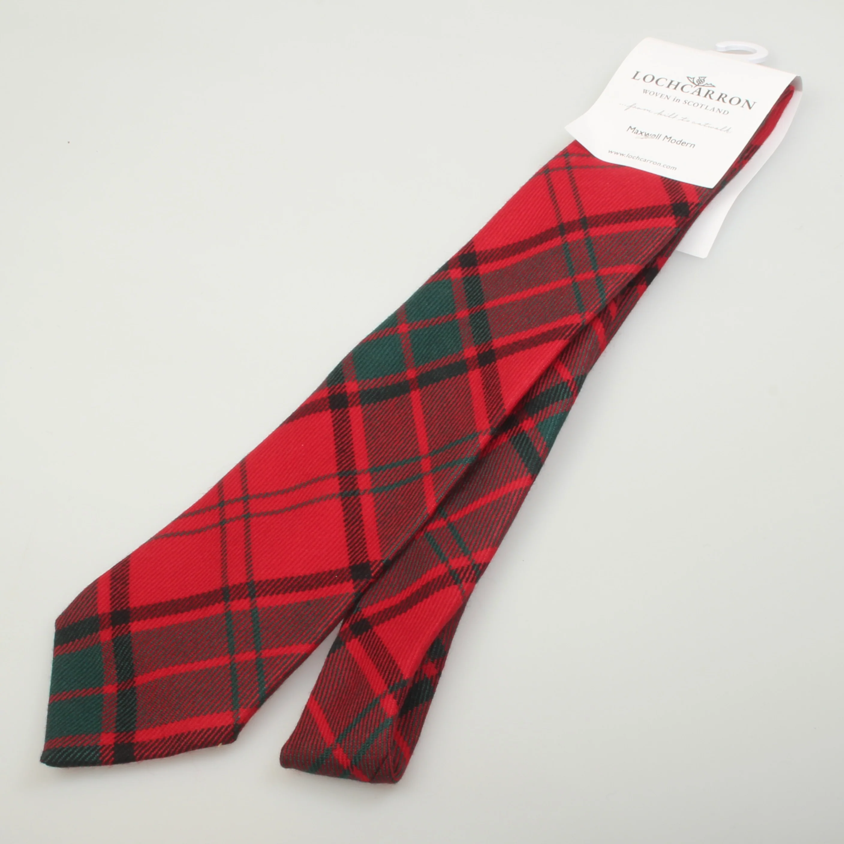 Luxury Pure Wool Tie in Maxwell Modern Tartan