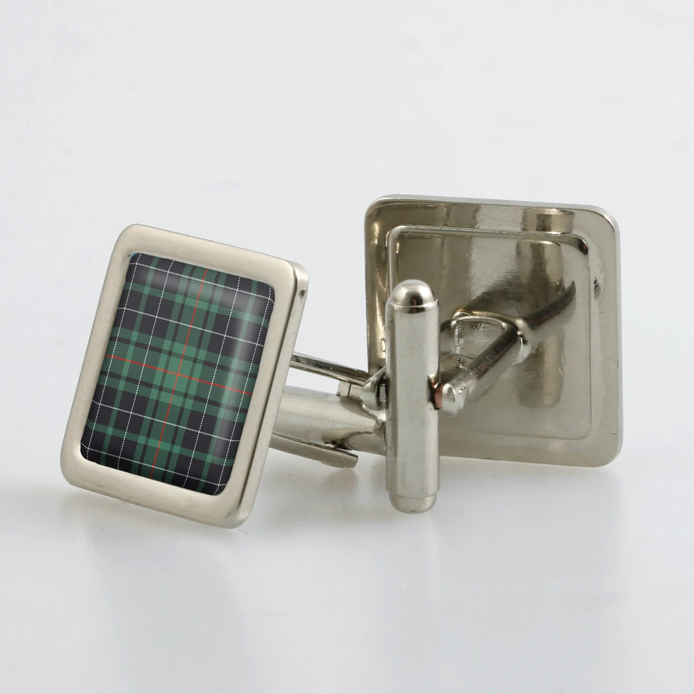 MacAulay Hunting Ancient Tartan Cufflinks - Choose Your Shape.