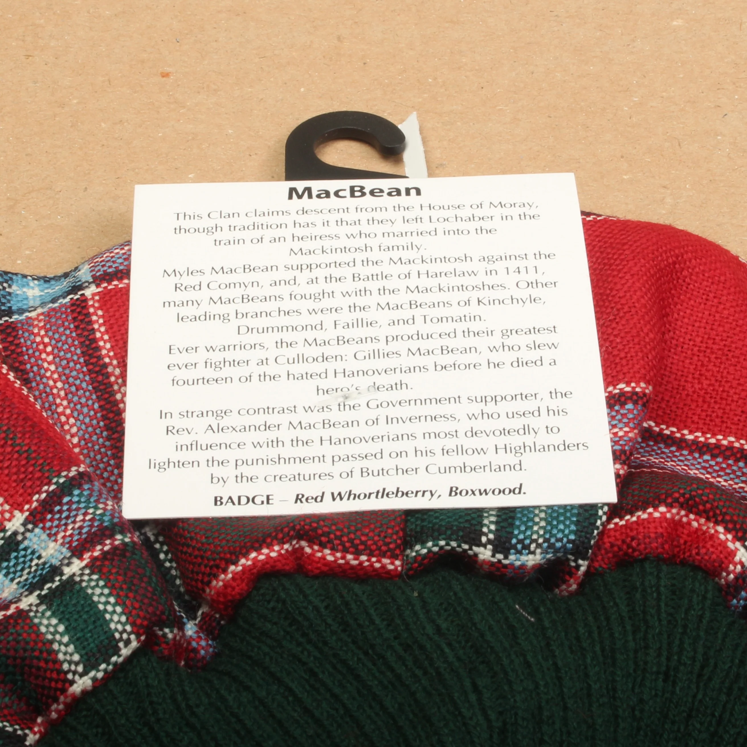 MacBean Modern Wool Tartan Tam - Image 3