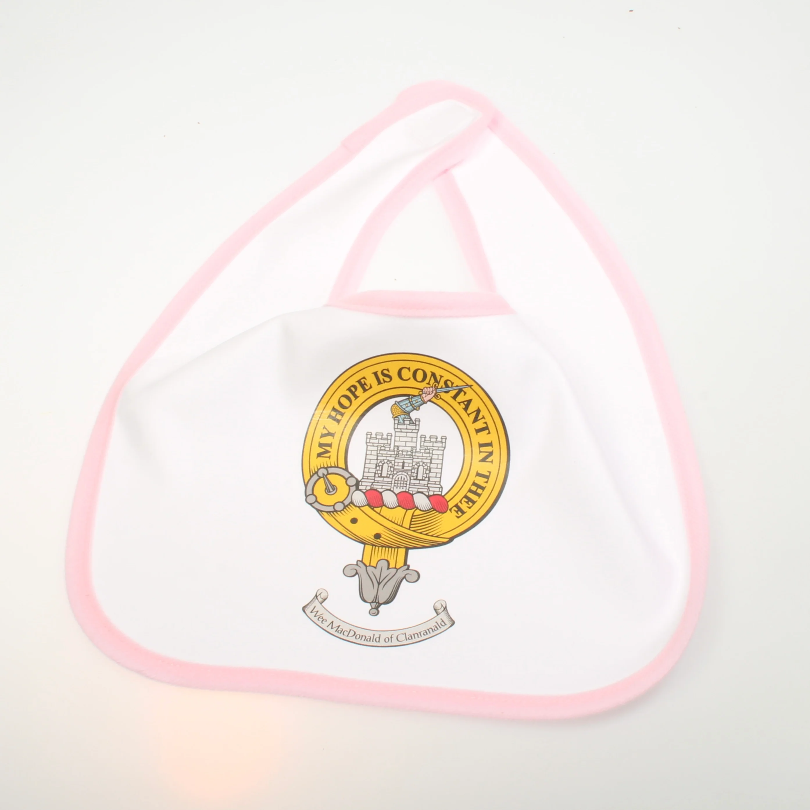 MacDonald of Clanranald Clan Crest Baby Bib - Image 2