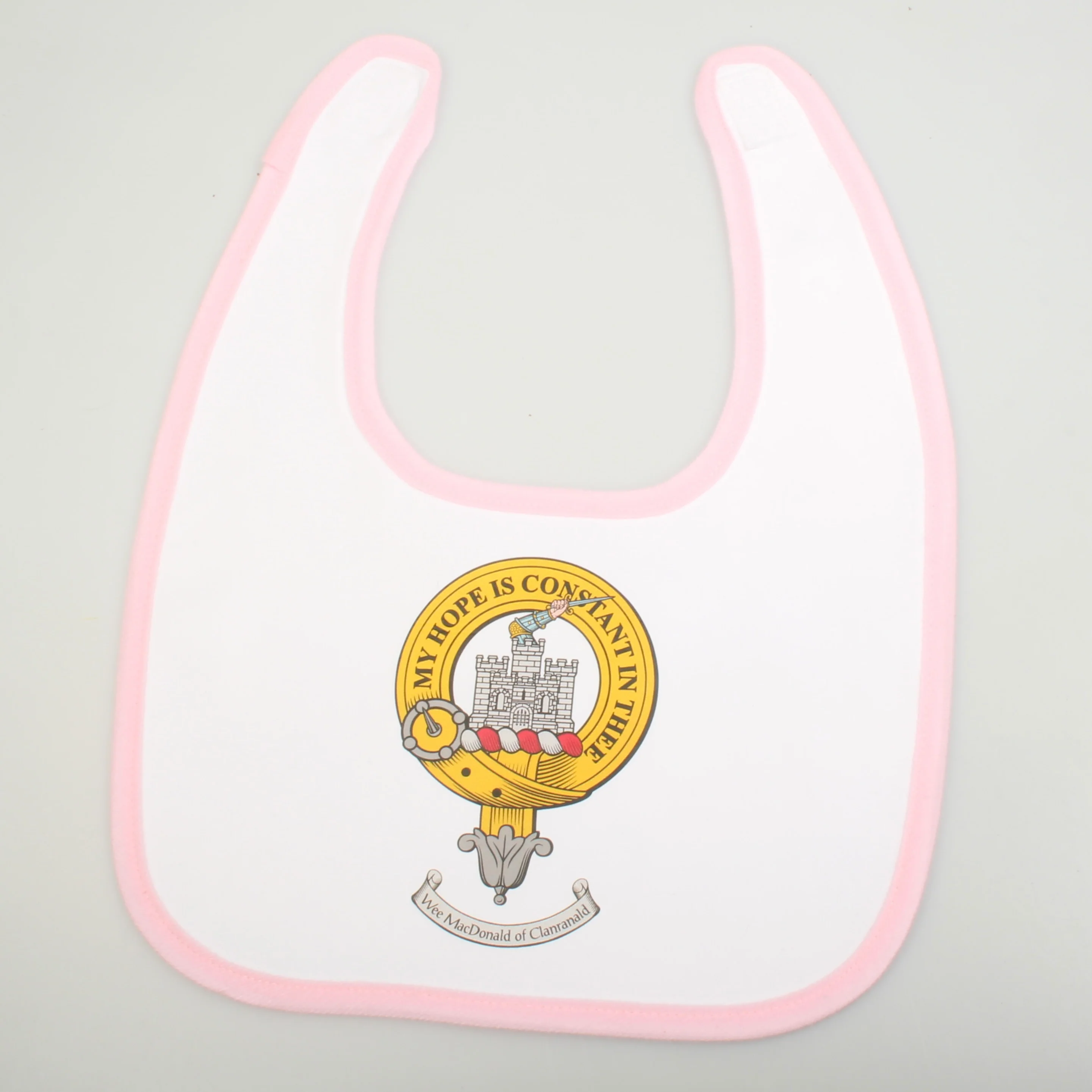 MacDonald of Clanranald Clan Crest Baby Bib - Image 3