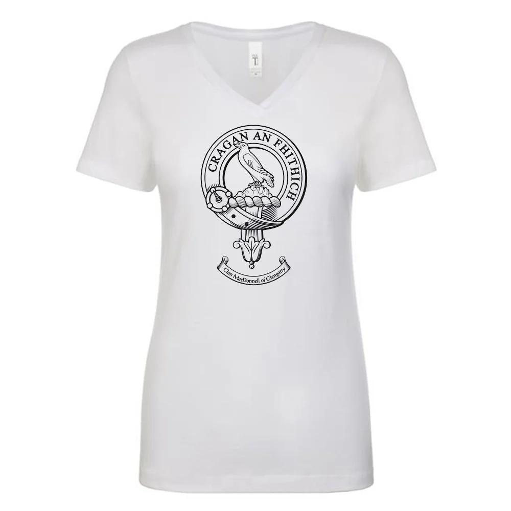 MacDonell of Glengarry Clan Crest Ladies Ouline T-Shirt