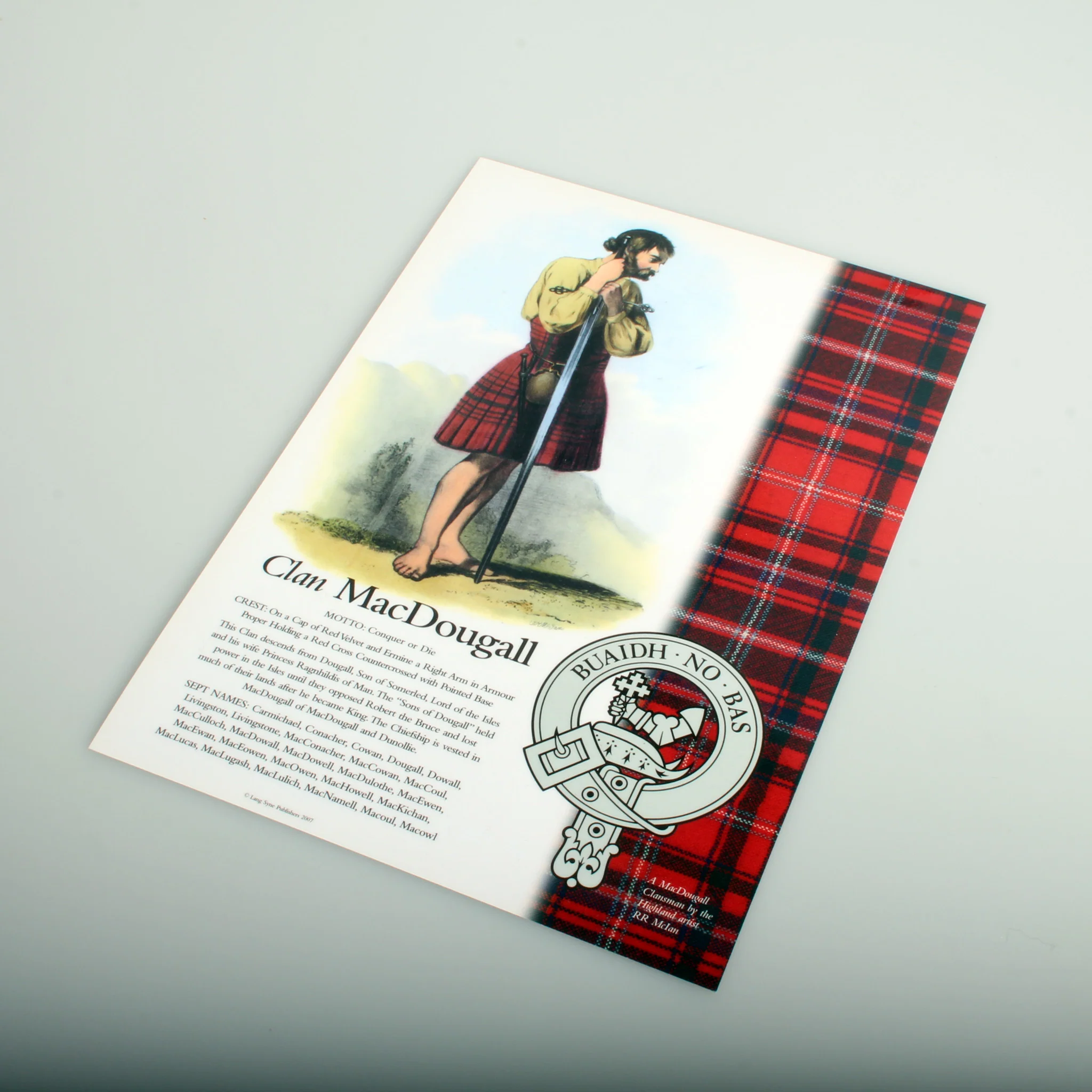 MacDougall Scottish Clan Poster A4