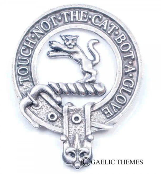 MacIntosh Clan Crest Badge in Pewter
