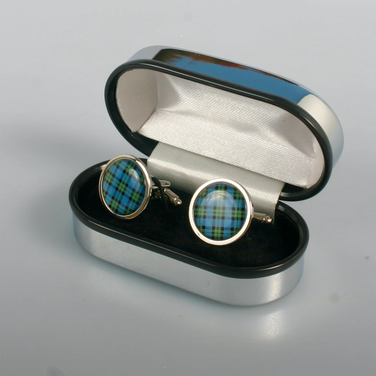 MacKay Ancient Tartan Cufflinks - Choose Your Shape - Image 2