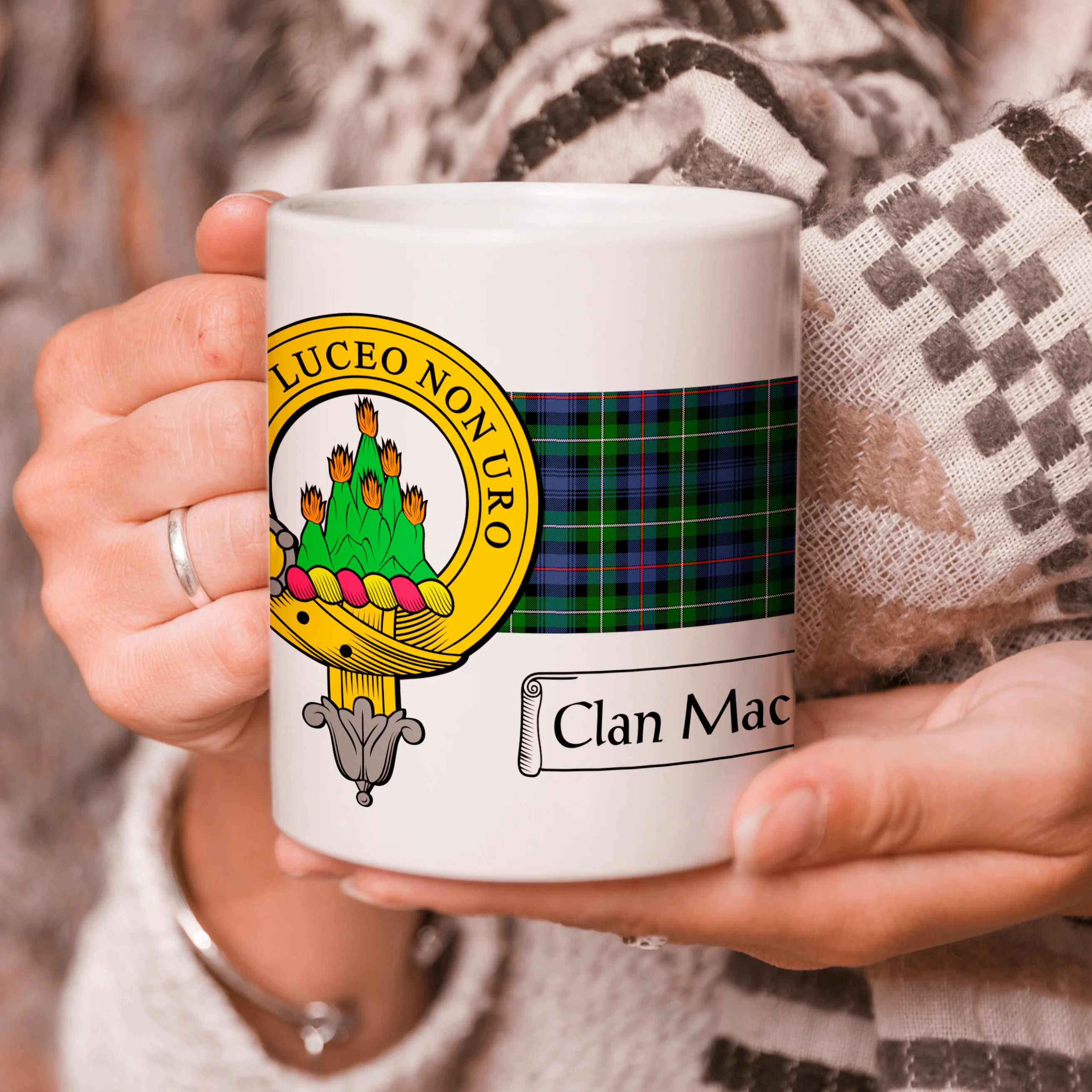 MacKenzie Clan Crest and Tartan Mug