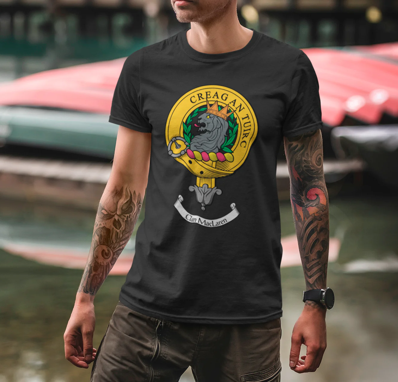 MacLaren Clan Crest Men's T-Shirt - Custom Printed Heritage Tee for True Scots