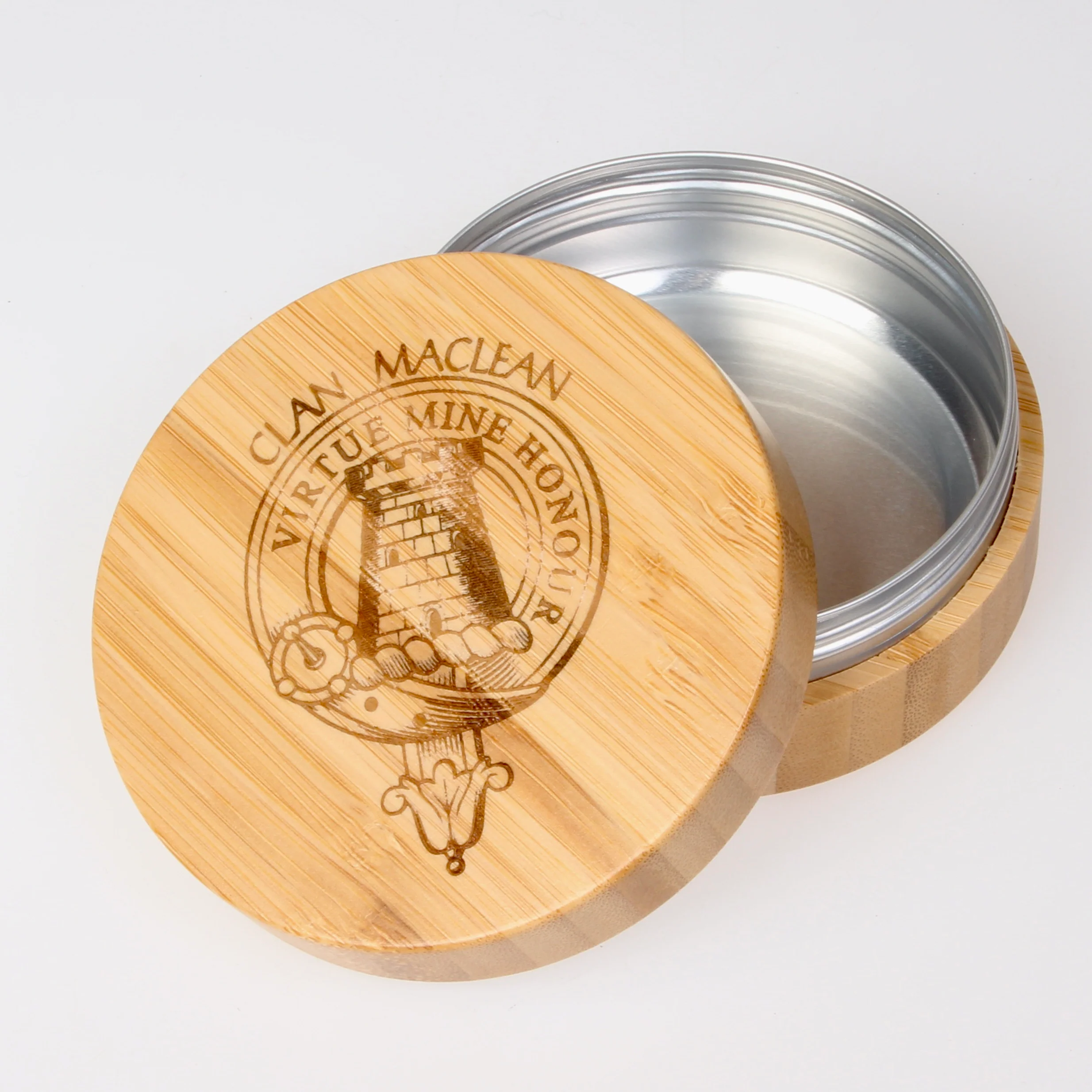 MacLean Clan Crest Bamboo Tin