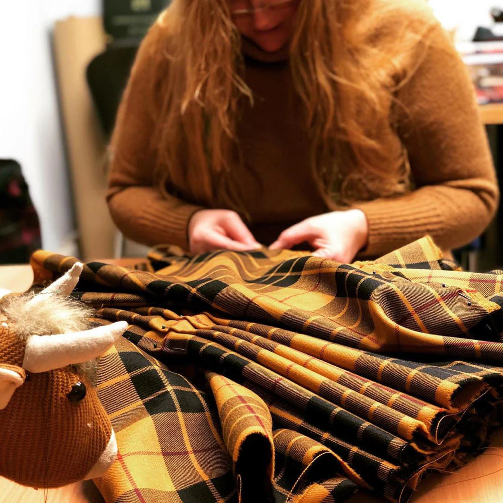 MacLeod Dress Muted Rare Hand Stitched Kilt - Image 4