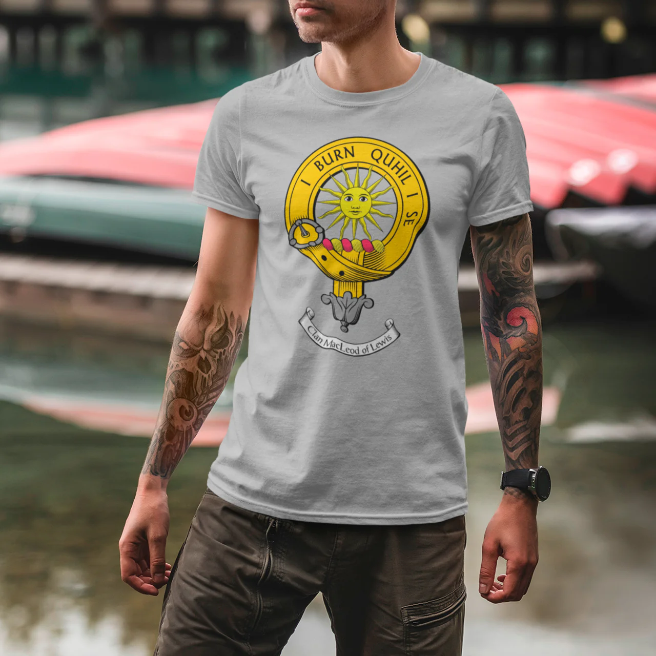 MacLeod of Lewis Clan Crest Gents T-Shirt - Custom Scottish Heritage Tee