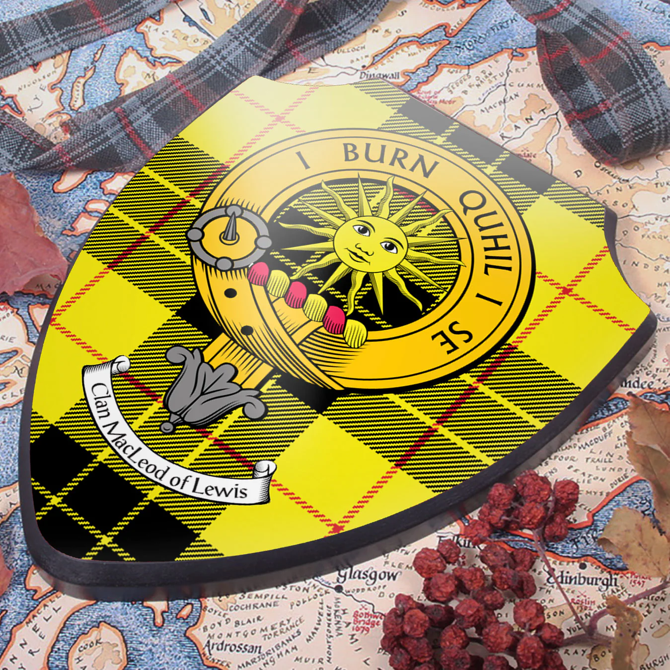 MacLeod of Lewis Clan Crest Printed Wall Plaque - Custom Made