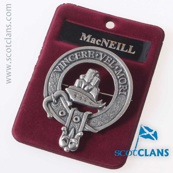 MacNeil Clan Crest Badge in Pewter - Image 2