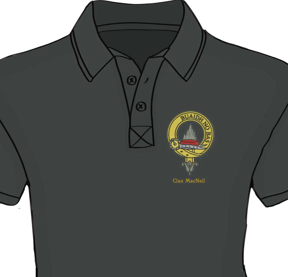MacNeil Clan Crest Embroidered Polo