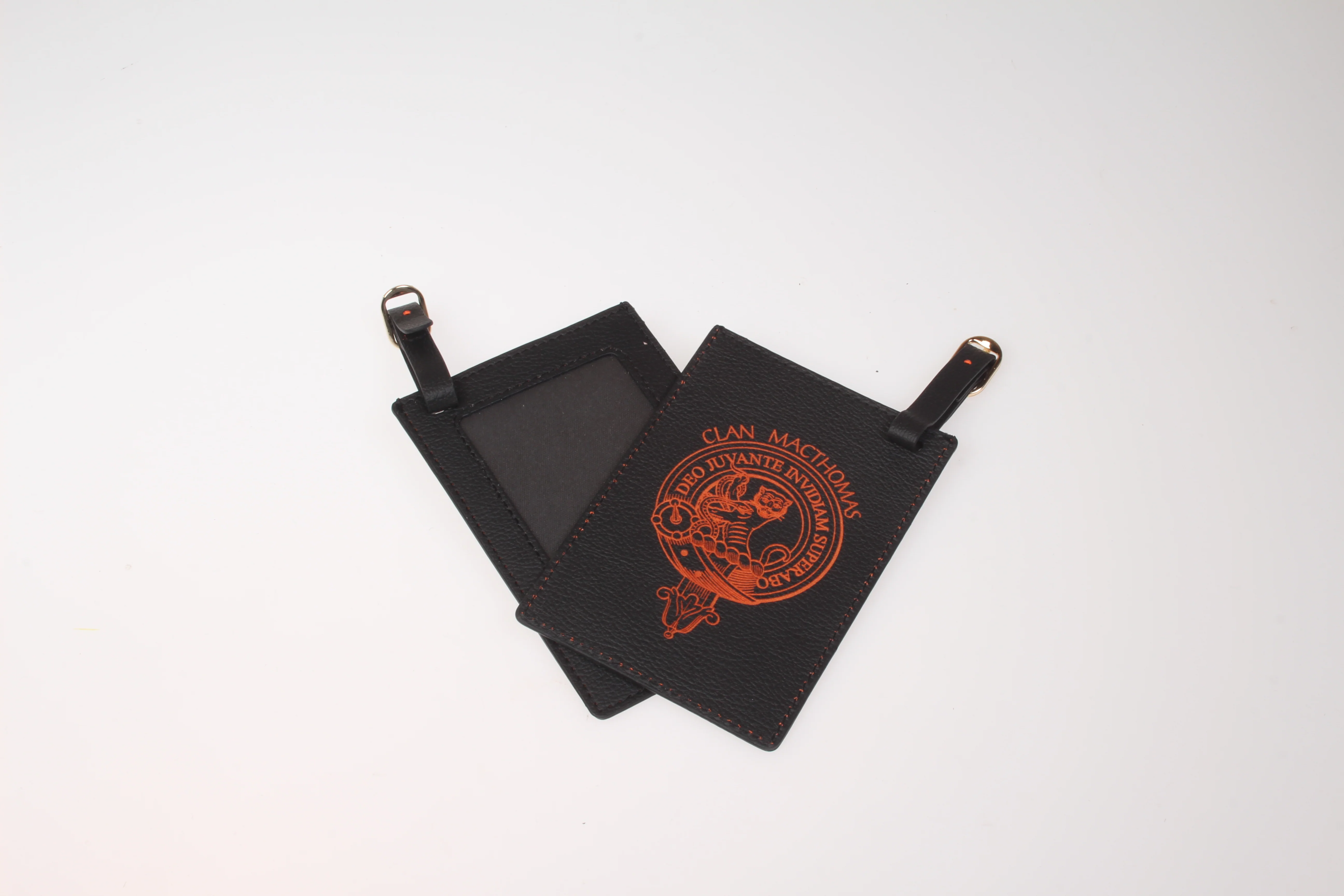 MacThomas Clan Crest Engraved PU Leather Luggage Tag - Image 3