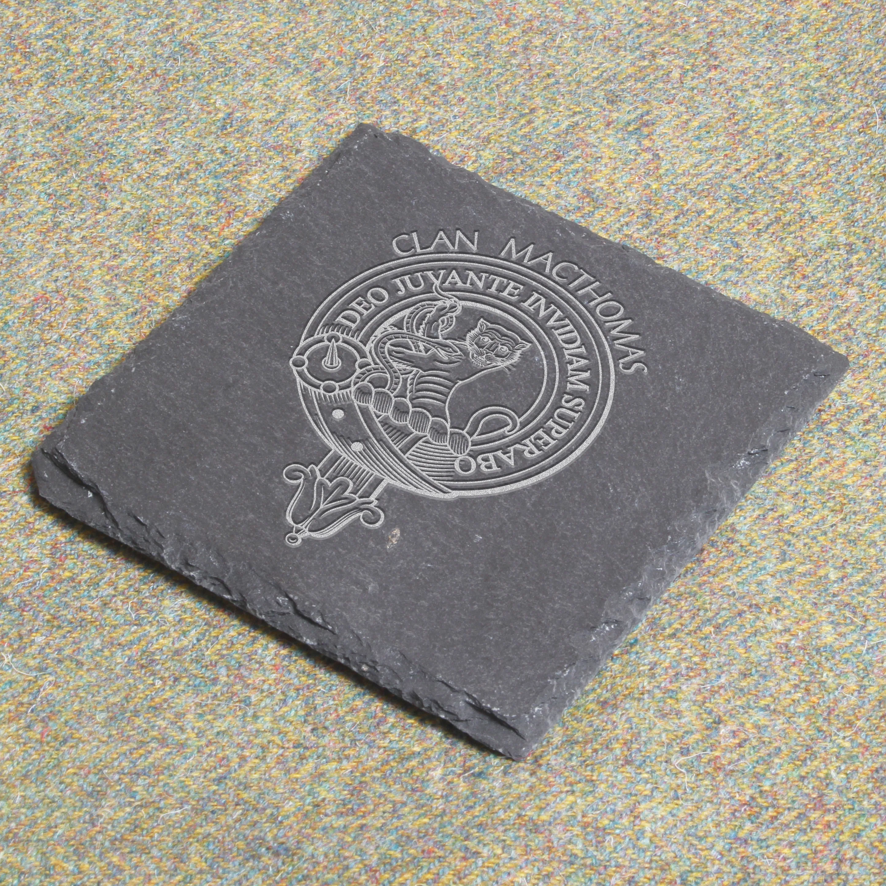 MacThomas Clan Crest Slate Coaster