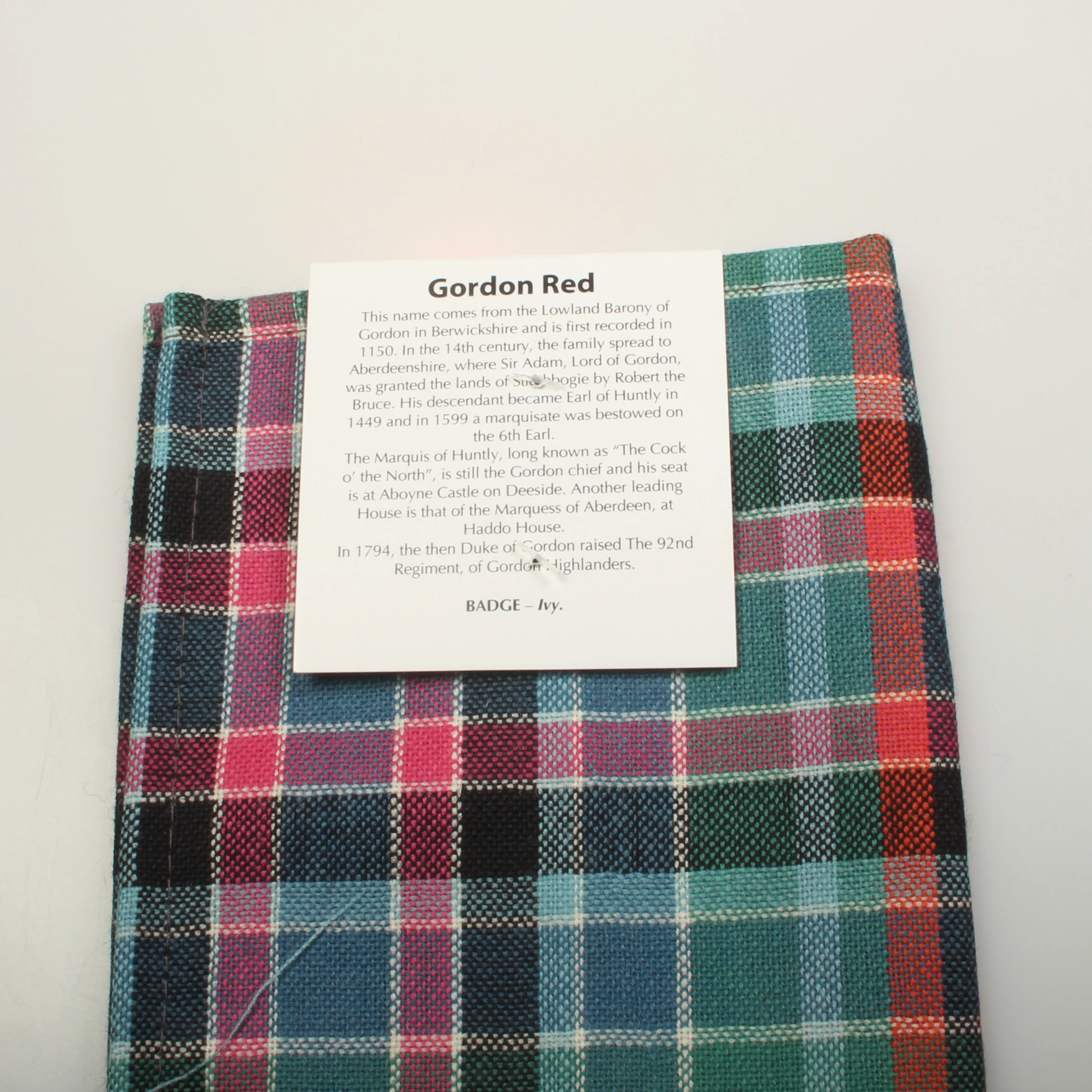 Mini Sash in Gordon Red Tartan - Image 2