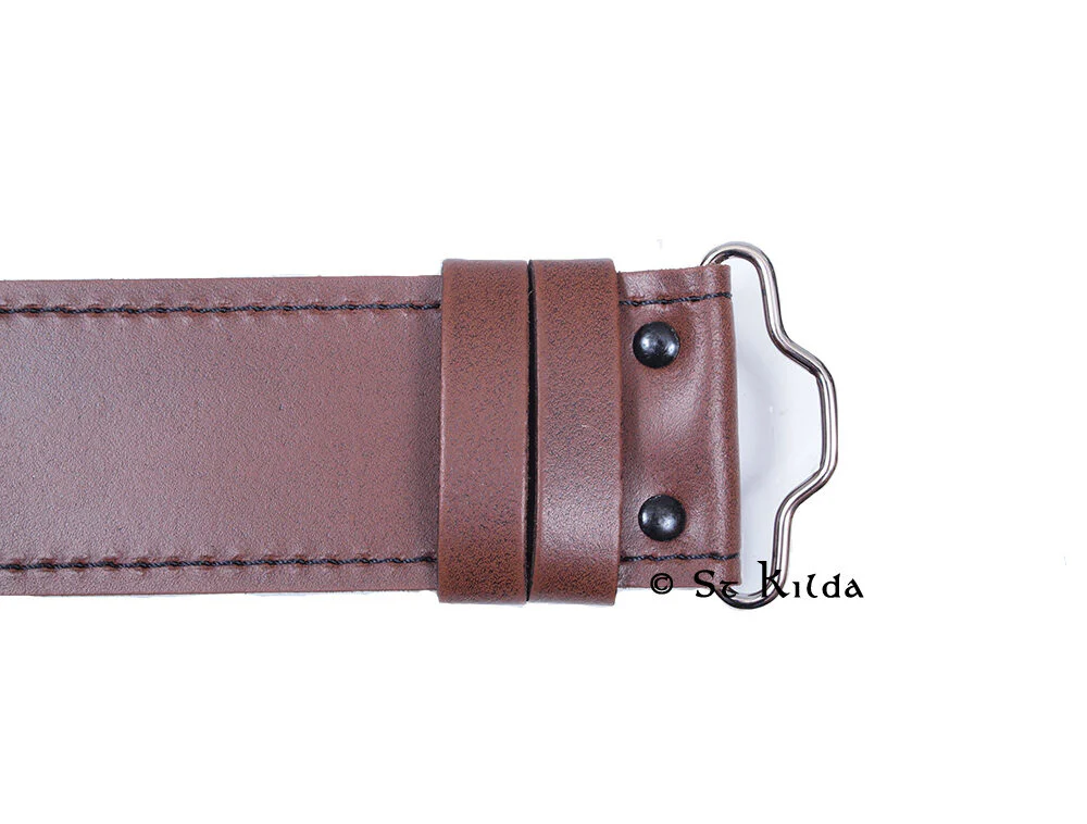 Plain Leather Velcro Kilt Belt - Image 4