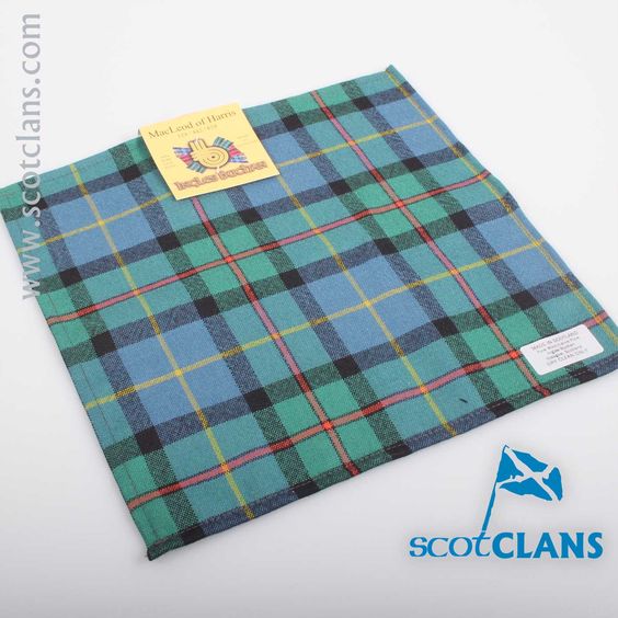Pocket Square in MacLeod of Harris Ancient Tartan - Image 3